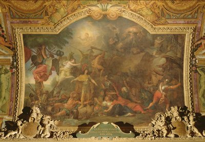 Franche-Comte Conquered for the Second Time, Ceiling Painting from the Galerie des Glaces by Charles Le Brun